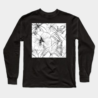 Seamless floral background with petunia Long Sleeve T-Shirt